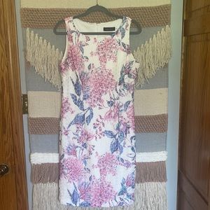 Ivanka Trump Floral Sleeveless Sheath Dress